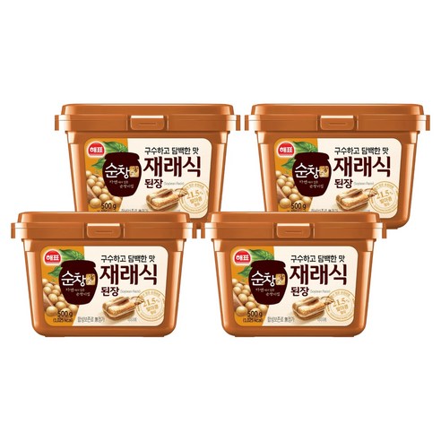 순창궁 재래식 된장, 500g, 4개
