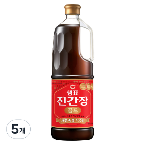 샘표 진간장 골드, 1.7L, 5개