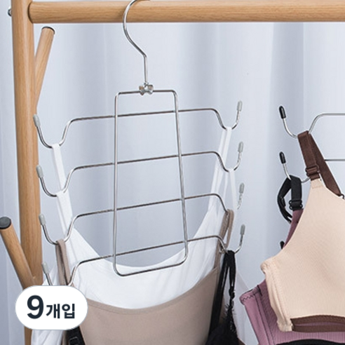 에이러블 다층 공간 절약 접이식 옷걸이 숏 33cm B0147, 그레이, 9개입