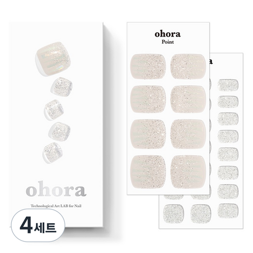 오호라 웨이브 페디 30p 세트, 4세트, 실버