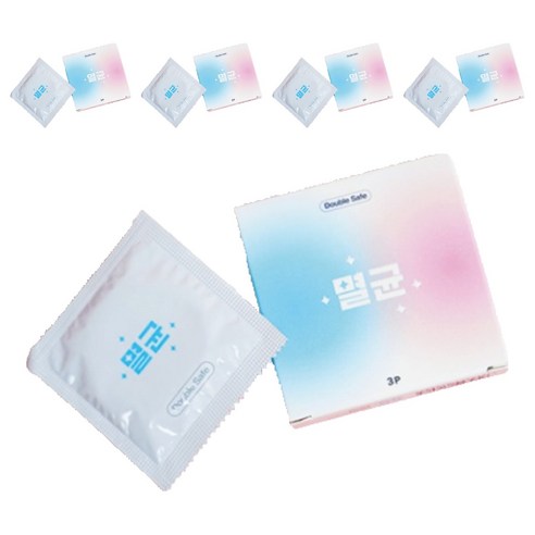 더블세이프 멸균 초박형 콘돔, 5개, 3개입