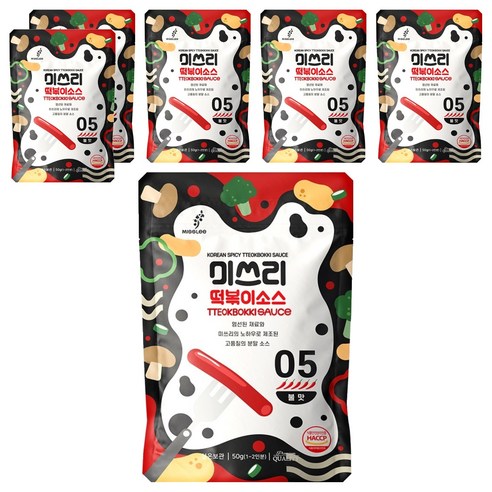 미쓰리 떡볶이소스 05번 불맛, 50g, 6개