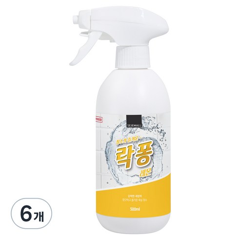 락퐁 욕실 청소세제 레몬 분사형, 500ml, 6개