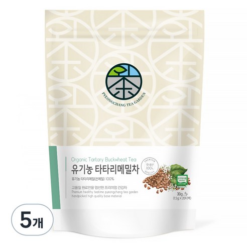 평창다원 유기농 타타리 삼각티백 메밀차, 1.5g, 20개입, 5개