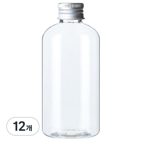 병도매닷컴 DTB250 투명 음료용기 알루미늄 실버캡, 250ml, 12개