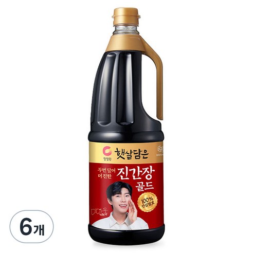 햇살담은 두번 달여 더 진한 진간장 골드, 1.7L, 6개