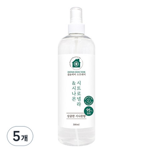 홈닥터 룸 & 에어 스프레이 시트로넬라 & 시나몬, 5개, 500ml