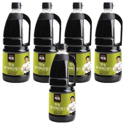 백종원의 만능 장아찌 간장소스, 1.5L, 5개