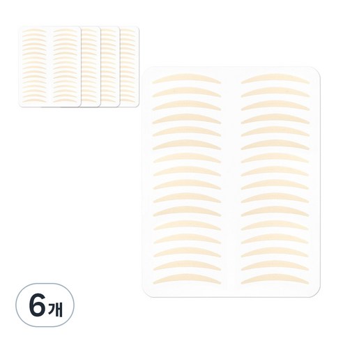 더분 깃털 누드 단면 쌍꺼풀테이프 160p, 누드C타입, 6개