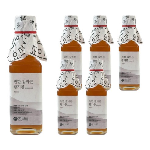 향유상회 진한 참바른 참기름, 150ml, 6개