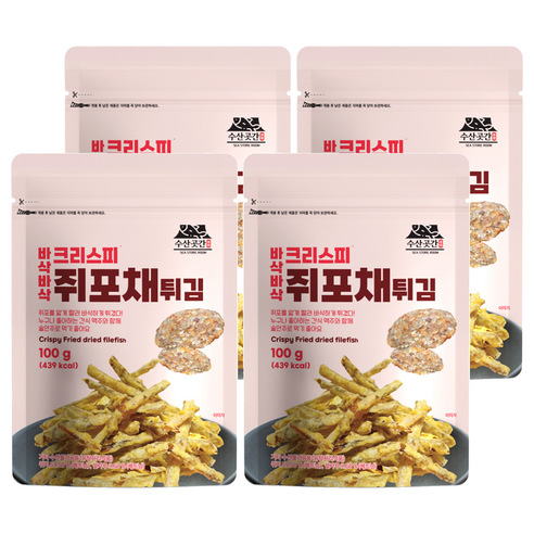 수산곳간 바삭바삭 크리스피 쥐포채 튀김, 100g, 4개