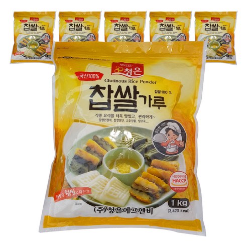 청은에프엔비 찹쌀가루, 1kg, 6개
