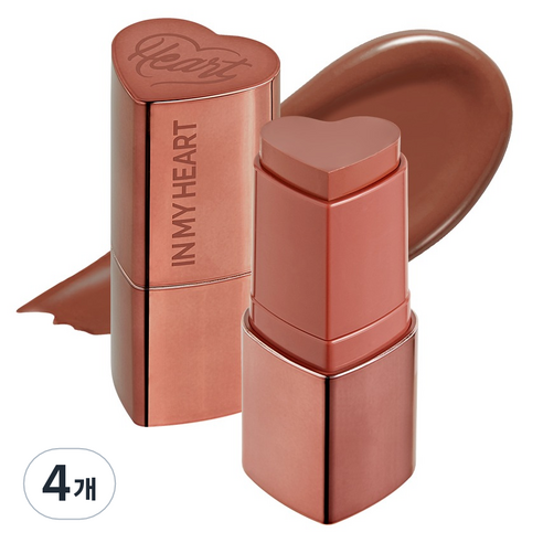 터치인솔 프리티필터 인마이하트 스틱 블러셔 6g, 레디시브릭, 4개