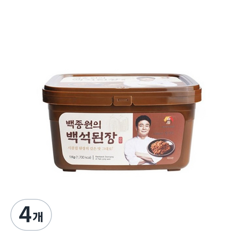 더본코리아 백종원의 백석된장, 1kg, 4개