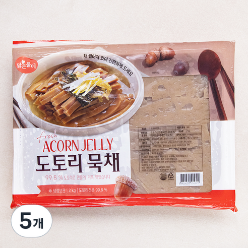 맑은물에 도토리묵채, 2kg, 1개입, 5개