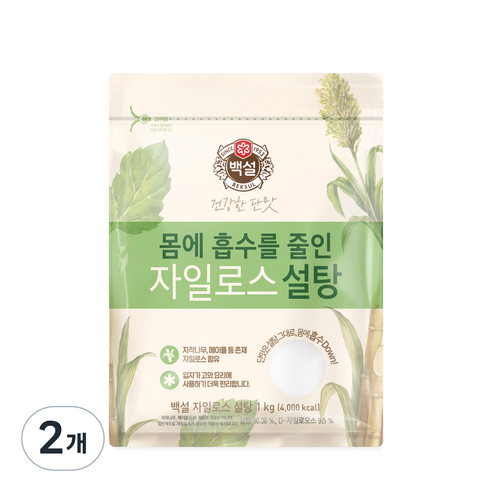 백설스위트리 자일로스 설탕, 1kg, 2개