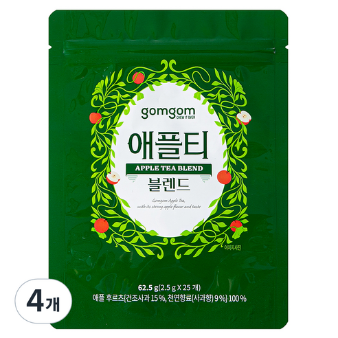 곰곰 애플티 블렌드, 2.5g, 25개입, 4개