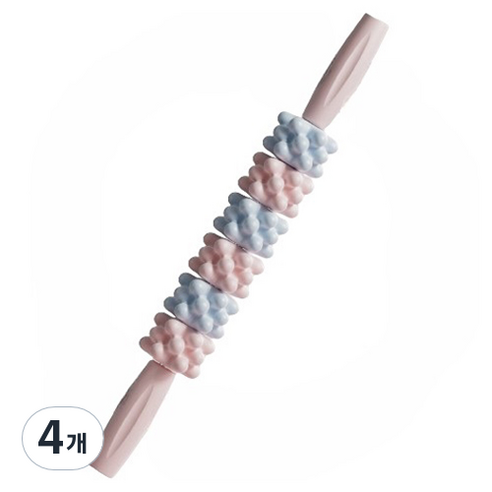 제이앤케이상점 내몸지킴이 롤러봉 둥근 손잡이 40cm, 4개, 블루핑크