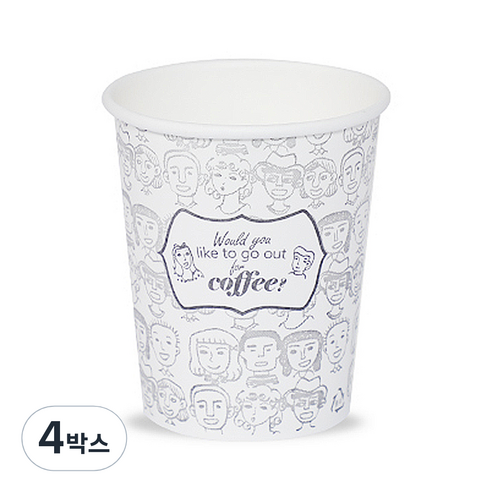 더빈썸 종이컵 피플 300ml, 100개입, 4개