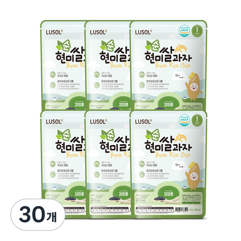 루솔 현미쌀과자, 검정콩, 30개