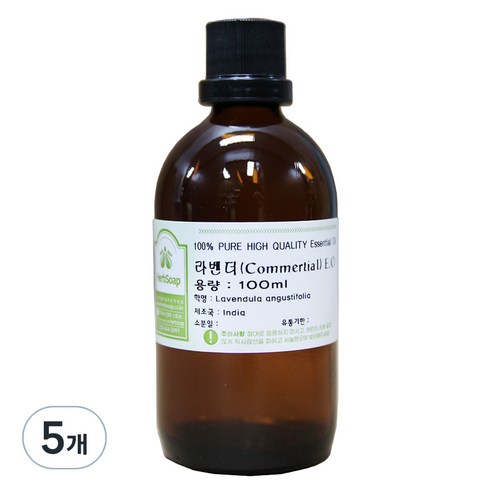 허브솝 라벤더 커머시얼 에센셜 오일 100ml, 5개