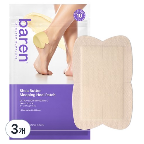 바렌 시어버터 슬리핑 힐패치, 10개입, 3개, 0.5g