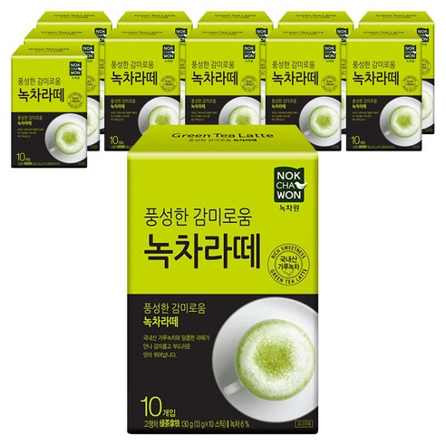 녹차원 녹차라떼, 13g, 10개입, 12개