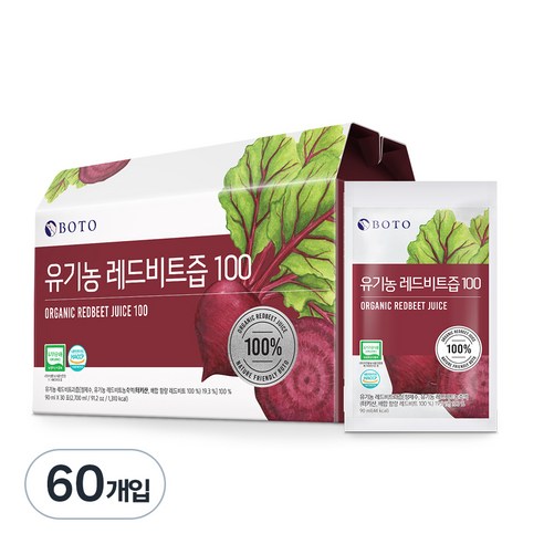 보뚜 유기농 레드비트즙 100, 90ml, 60개