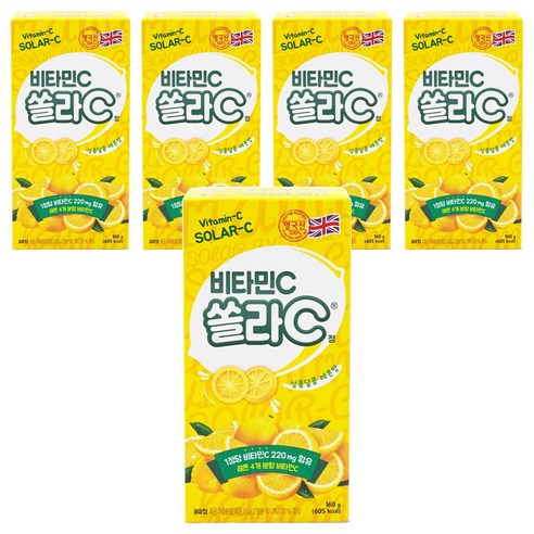 고려은단 쏠라C 정 레몬맛, 80정, 5개