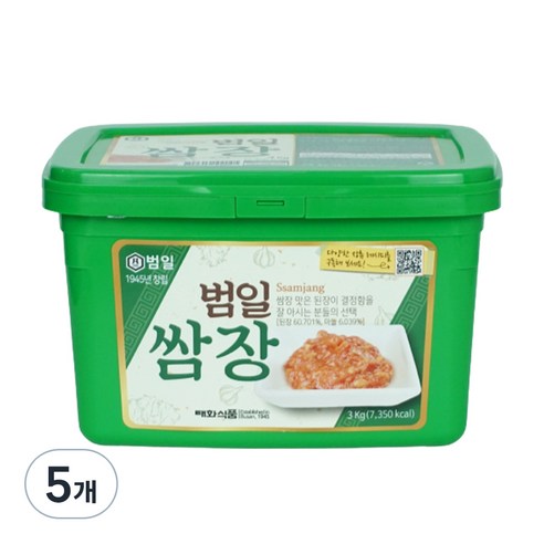범일 쌈장, 3kg, 5개