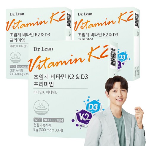 닥터린 초임계 비타민K2 & D3 프리미엄, 30정, 3개