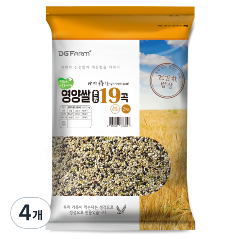 영양만점 찰진혼합 19곡, 2kg, 4개