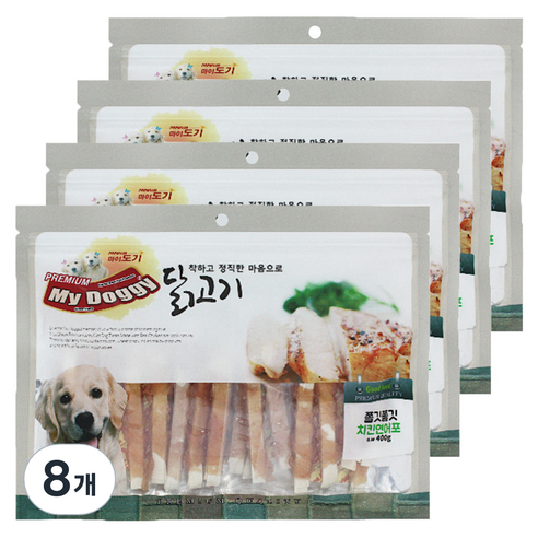 마이도기 프리미엄 강아지간식 400g, 치킨연어포맛, 8개