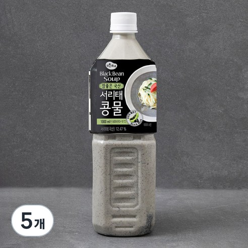 맑은물에 참좋은 국산 서리태콩물, 1L, 5개