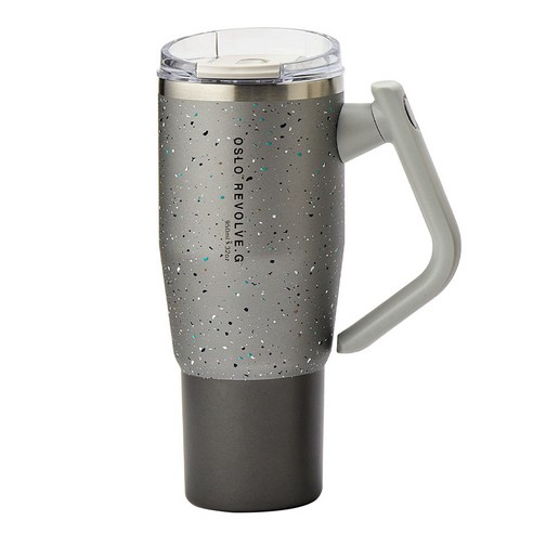 오슬로 리볼브 G 회전 핸들 텀블러, 도트그레이, 950ml, 1개