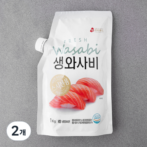 주비푸드 스시전용 생와사비, 1kg, 2개