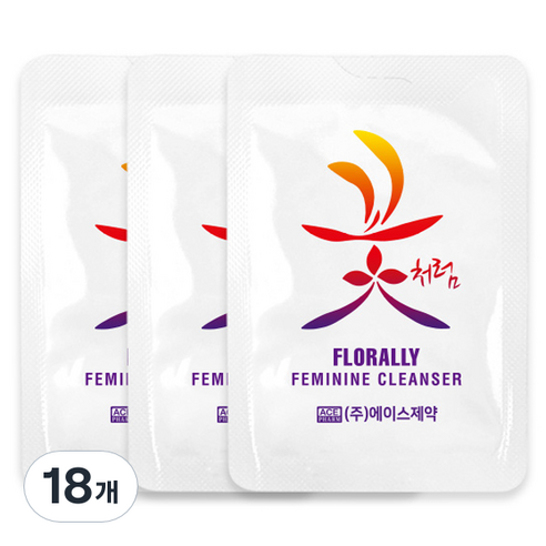 에이스제약 꽃처럼 여성청결제 3p, 4g, 18개