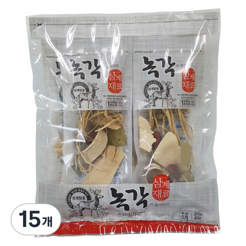 녹각 삼계 재료, 15개, 40g