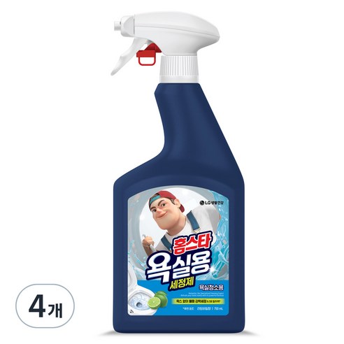 홈스타 욕실용 세정제 라임바질향, 4개, 750ml