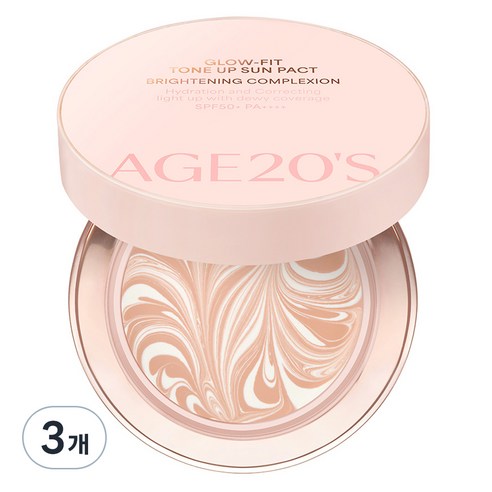 에이지투웨니스 글로우핏 톤업 선팩트 SPF50+ PA++++, 12.5g, 3개