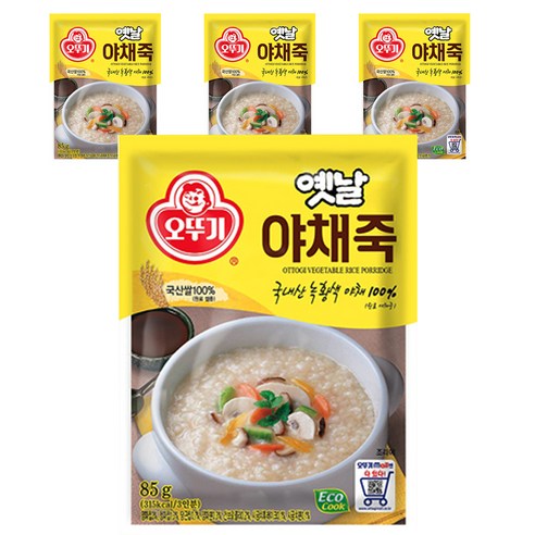 오뚜기 야채죽, 4개, 85g