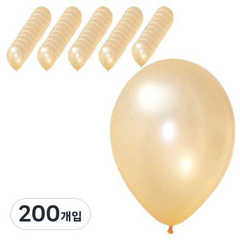 파티팡 라운드 풍선 30cm, 펄피치, 200개입