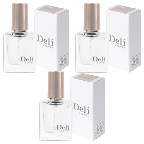 델리뷰티 루어인무드 블링블링 탑코트, 투명, 3개, 10ml