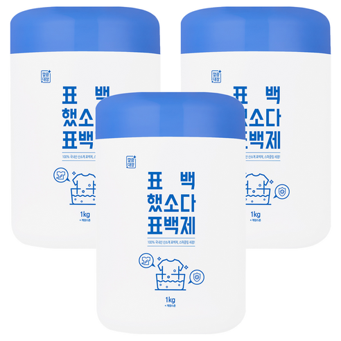 깔끔대장 표백했소다 표백제 + 계량스푼, 1kg, 3개