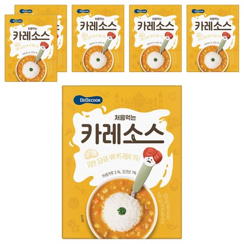 베베쿡 처음먹는 덮밥 소스, 카레, 200g, 6개