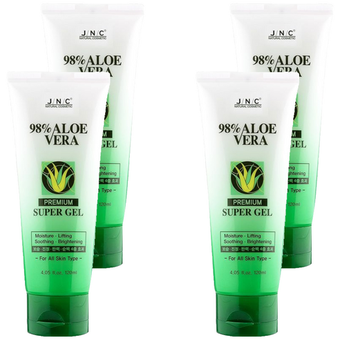 JNC 알로에베라 프리미엄 슈퍼젤, 120ml, 4개