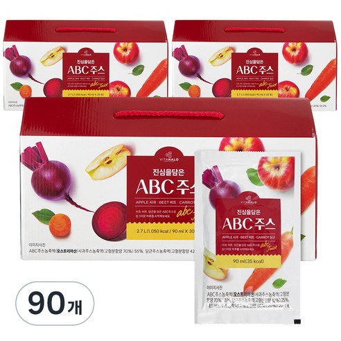 비타할로 진심을담은 ABC주스, 90ml, 90개