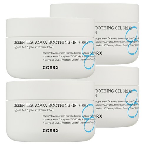 코스알엑스 하이드리움 그린티 아쿠아 수딩 젤 크림, 50ml, 4개