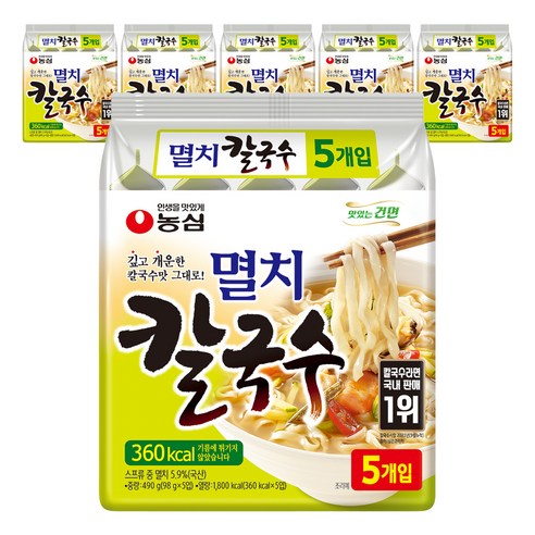 농심 멸치 칼국수, 98g, 30개