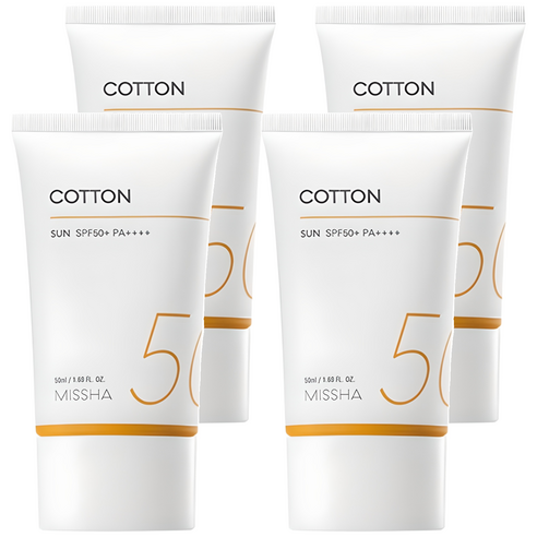미샤 올 어라운드 세이프 블록 코튼선크림 SPF50+ PA++++, 50ml, 4개